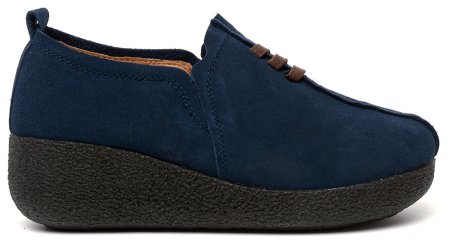 ЖЕНСКИЕ МОКАСИНЫ НА ТАНКЕТКЕ НАТУРАЛЬНАЯ КОЖА (ВЕЛЮР) BINIFOOT ТАЙВАНЬ