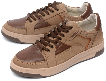 МУЖСКИЕ КРОССОВКИ НАТУРАЛЬНАЯ КОЖА CORVETTO ИТАЛИЯ