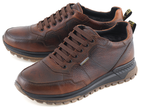 МУЖСКИЕ КРОССОВКИ НАТУРАЛЬНАЯ КОЖА / НАТУРАЛЬНЫЙ МЕХ CORVETTO