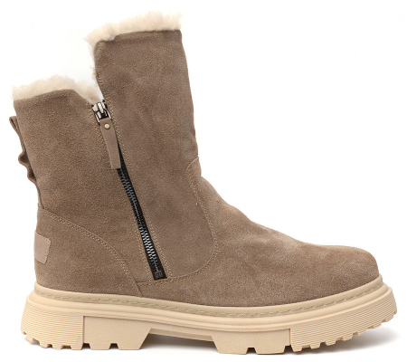 ЖЕНСКИЕ САПОГИ НАТУРАЛЬНАЯ КОЖА(ВЕЛЮР) /НАТУРАЛЬНАЯ  ШЕРСТЬ CORVETTO ИТАЛИЯ