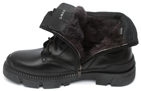 МУЖСКИЕ БОТИНКИ НАТУРАЛЬНАЯ КОЖА / НАТУРАЛЬНЫЙ МЕХ CORVETTO