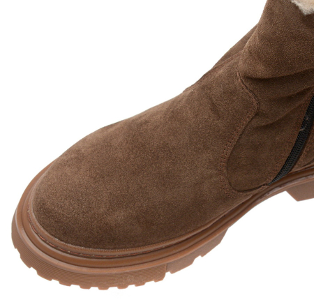 ЖЕНСКИЕ САПОГИ НАТУРАЛЬНАЯ КОЖА(ВЕЛЮР) /НАТУРАЛЬНАЯ  ШЕРСТЬ CORVETTO ИТАЛИЯ