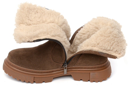 ЖЕНСКИЕ САПОГИ НАТУРАЛЬНАЯ КОЖА(ВЕЛЮР) /НАТУРАЛЬНАЯ  ШЕРСТЬ CORVETTO ИТАЛИЯ