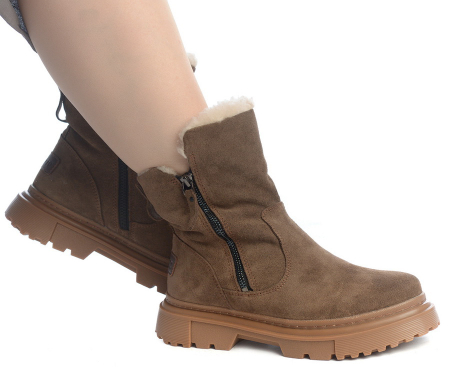 ЖЕНСКИЕ САПОГИ НАТУРАЛЬНАЯ КОЖА(ВЕЛЮР) /НАТУРАЛЬНАЯ  ШЕРСТЬ CORVETTO ИТАЛИЯ