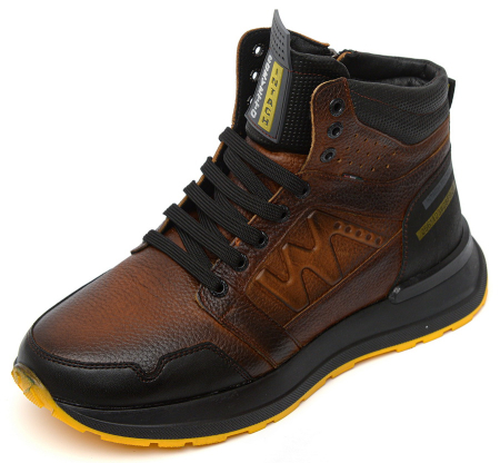 МУЖСКИЕ КРОССОВКИ НАТУРАЛЬНАЯ КОЖА / НАТУРАЛЬНЫЙ МЕХ CORVETTO ИТАЛИЯ