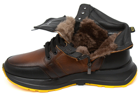 МУЖСКИЕ КРОССОВКИ НАТУРАЛЬНАЯ КОЖА / НАТУРАЛЬНЫЙ МЕХ CORVETTO ИТАЛИЯ