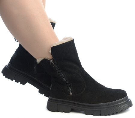 ЖЕНСКИЕ САПОГИ НАТУРАЛЬНАЯ КОЖА(ВЕЛЮР) /НАТУРАЛЬНАЯ  ШЕРСТЬ CORVETTO ИТАЛИЯ