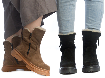 ЖЕНСКИЕ САПОГИ НАТУРАЛЬНАЯ КОЖА(ВЕЛЮР) /НАТУРАЛЬНАЯ  ШЕРСТЬ CORVETTO ИТАЛИЯ