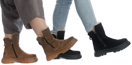 ЖЕНСКИЕ САПОГИ НАТУРАЛЬНАЯ КОЖА(ВЕЛЮР) /НАТУРАЛЬНАЯ  ШЕРСТЬ CORVETTO ИТАЛИЯ