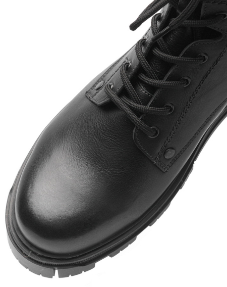 МУЖСКИЕ БОТИНКИ НАТУРАЛЬНАЯ КОЖА / НАТУРАЛЬНЫЙ МЕХ CORVETTO