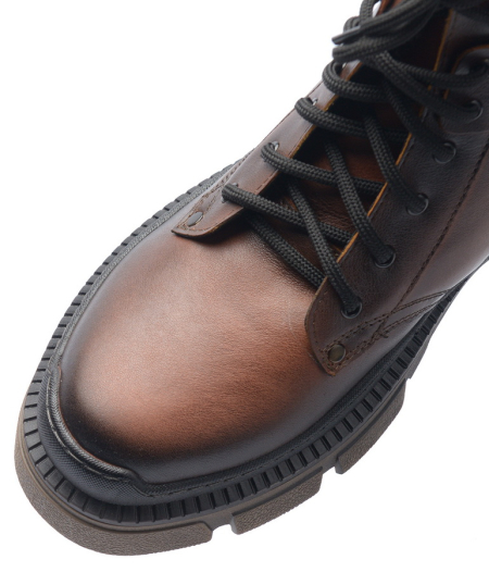 МУЖСКИЕ БОТИНКИ НАТУРАЛЬНАЯ КОЖА / НАТУРАЛЬНЫЙ МЕХ CORVETTO