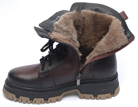 ЖЕНСКИЕ БОТИНКИ НАТУРАЛЬНАЯ КОЖА / НАТУРАЛЬНЫЙ МЕХ CORVETTO ИТАЛИЯ