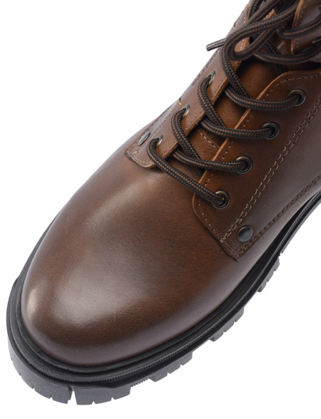 МУЖСКИЕ БОТИНКИ НАТУРАЛЬНАЯ КОЖА / НАТУРАЛЬНЫЙ МЕХ CORVETTO