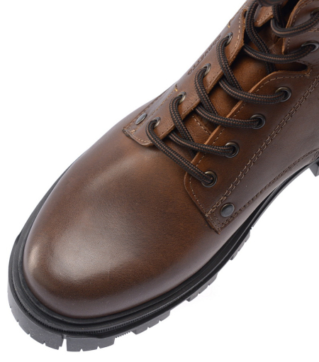 МУЖСКИЕ БОТИНКИ НАТУРАЛЬНАЯ КОЖА / НАТУРАЛЬНЫЙ МЕХ CORVETTO