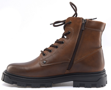 МУЖСКИЕ БОТИНКИ НАТУРАЛЬНАЯ КОЖА / НАТУРАЛЬНЫЙ МЕХ CORVETTO