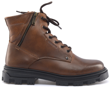 МУЖСКИЕ БОТИНКИ НАТУРАЛЬНАЯ КОЖА / НАТУРАЛЬНЫЙ МЕХ CORVETTO