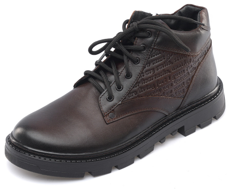 МУЖСКИЕ БОТИНКИ НАТУРАЛЬНАЯ КОЖА / НАТУРАЛЬНЫЙ МЕХ CORVETTO