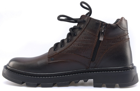 МУЖСКИЕ БОТИНКИ НАТУРАЛЬНАЯ КОЖА / НАТУРАЛЬНЫЙ МЕХ CORVETTO