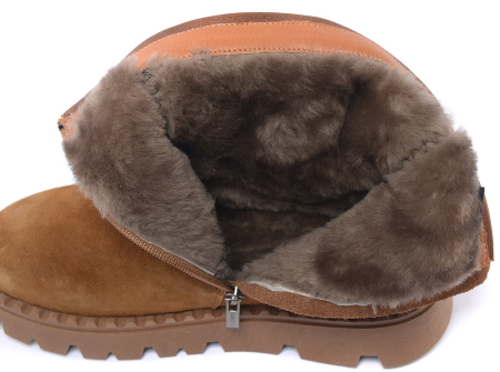 ЖЕНСКИЕ УГГИ НАТУРАЛЬНАЯ КОЖА / НАТУРАЛЬНЫЙ МЕХ CORVETTO ИТАЛИЯ