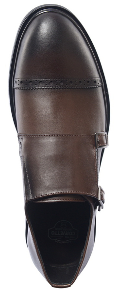 МУЖСКИЕ ПОЛУБОТИНКИ МОНКИ НАТУРАЛЬНАЯ КОЖА CORVETTO ИТАЛИЯ