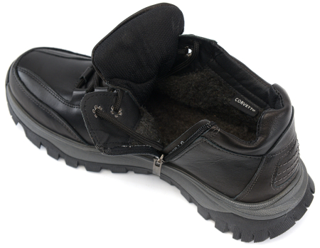 МУЖСКИЕ БОТИНКИ ПОЛУСПОРТ НАТУРАЛЬНАЯ КОЖА / ШЕРСТЬ CORVETTO