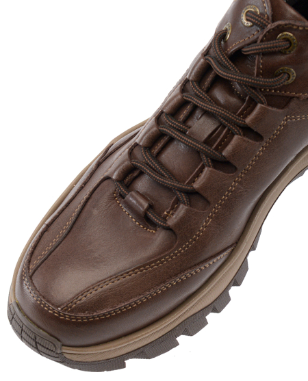 МУЖСКИЕ БОТИНКИ ПОЛУСПОРТ НАТУРАЛЬНАЯ КОЖА / ШЕРСТЬ CORVETTO