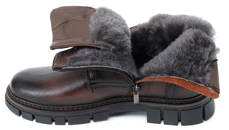 МУЖСКИЕ БОТИНКИ НАТУРАЛЬНАЯ КОЖА / НАТУРАЛЬНЫЙ МЕХ CORVETTO