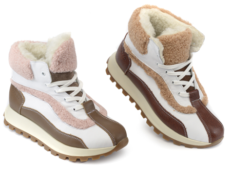 ЖЕНСКИЕ БОТИНКИ НАТУРАЛЬНАЯ КОЖА / НАТУРАЛЬНАЯ ШЕРСТЬ CORVETTO ИТАЛИЯ