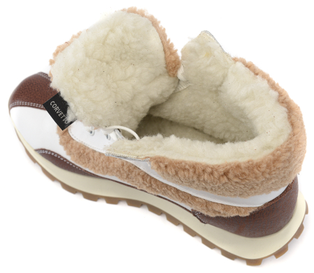 ЖЕНСКИЕ БОТИНКИ НАТУРАЛЬНАЯ КОЖА / НАТУРАЛЬНАЯ ШЕРСТЬ CORVETTO ИТАЛИЯ