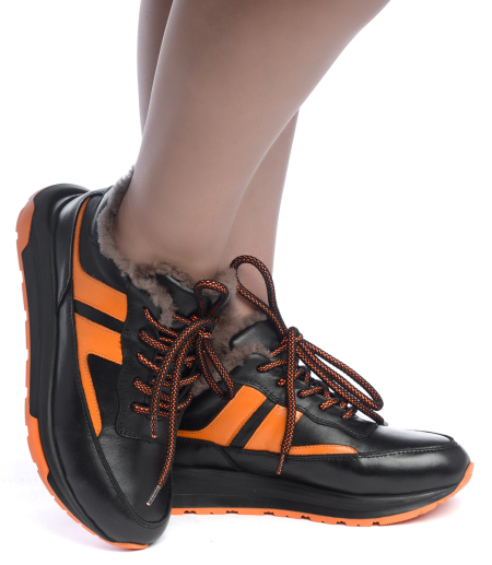 ЖЕНСКИЕ БОТИНКИ НАТУРАЛЬНАЯ КОЖА / НАТУРАЛЬНЫЙ МЕХ CORVETTO ИТАЛИЯ