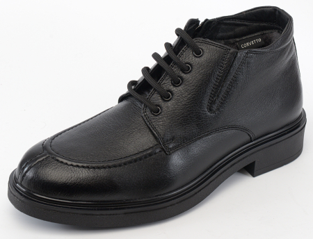 МУЖСКИЕ БОТИНКИ НАТУРАЛЬНАЯ КОЖА / НАТУРАЛЬНЫЙ МЕХ CORVETTO