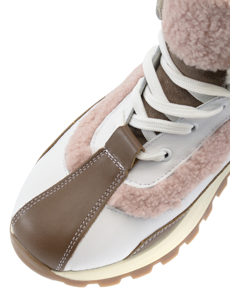 ЖЕНСКИЕ БОТИНКИ НАТУРАЛЬНАЯ КОЖА / НАТУРАЛЬНАЯ ШЕРСТЬ CORVETTO ИТАЛИЯ