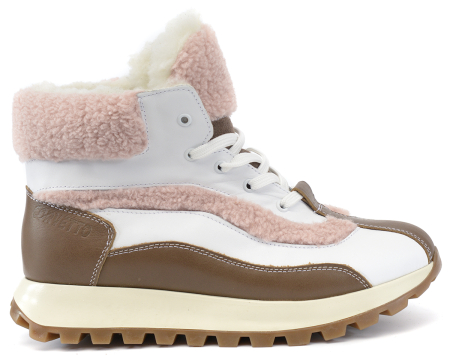 ЖЕНСКИЕ БОТИНКИ НАТУРАЛЬНАЯ КОЖА / НАТУРАЛЬНАЯ ШЕРСТЬ CORVETTO ИТАЛИЯ