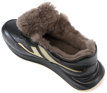 ЖЕНСКИЕ БОТИНКИ НАТУРАЛЬНАЯ КОЖА / НАТУРАЛЬНЫЙ МЕХ CORVETTO ИТАЛИЯ