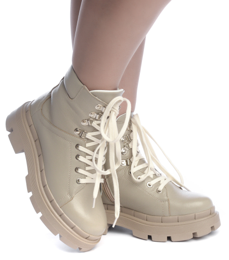 ЖЕНСКИЕ БОТИНКИ НАТУРАЛЬНАЯ КОЖА / НАТУРАЛЬНЫЙ МЕХ CORVETTO ИТАЛИЯ