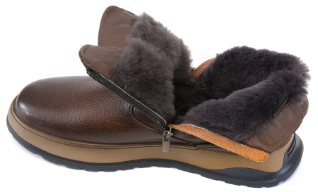 МУЖСКИЕ БОТИНКИ НАТУРАЛЬНАЯ КОЖА / НАТУРАЛЬНЫЙ МЕХ CORVETTO