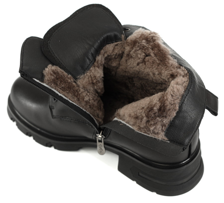 ЖЕНСКИЕ БОТИНКИ НАТУРАЛЬНАЯ КОЖА/ НАТУРАЛЬНЫЙ МЕХ GUGU ГЕРМАНИЯ