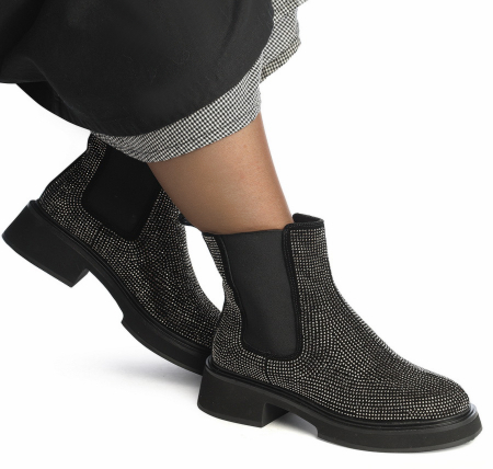 ЖЕНСКИЕ БОТИНКИ ЧЕЛСИ НАТУРАЛЬНАЯ КОЖА/ НАТУРАЛЬНЫЙ МЕХ GUGU ГЕРМАНИЯ