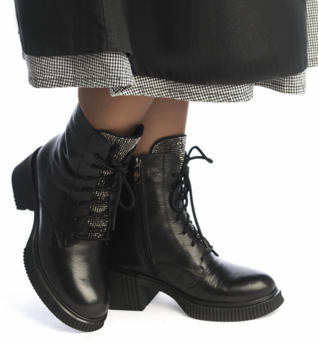 ЖЕНСКИЕ БОТИНКИ НАТУРАЛЬНАЯ КОЖА/ НАТУРАЛЬНЫЙ МЕХ GUGU ГЕРМАНИЯ