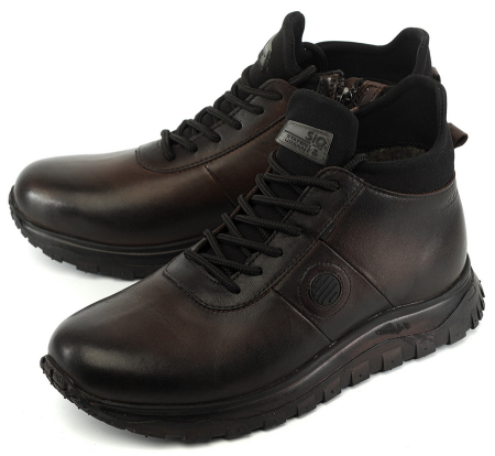 МУЖСКИЕ БОТИНКИ НАТУРАЛЬНАЯ КОЖА / ШЕРСТЬ WELLKRAFT РОССИЯ