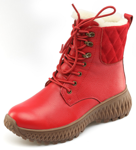 ЖЕНСКИЕ БОТИНКИ НАТУРАЛЬНАЯ КОЖА / НАТУРАЛЬНЫЙ МЕХ GUGU ГЕРМАНИЯ