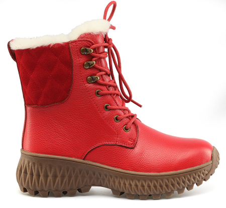 ЖЕНСКИЕ БОТИНКИ НАТУРАЛЬНАЯ КОЖА / НАТУРАЛЬНЫЙ МЕХ GUGU ГЕРМАНИЯ