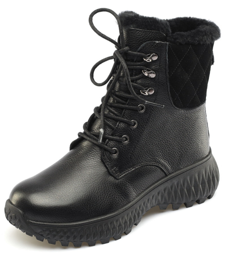 ЖЕНСКИЕ БОТИНКИ НАТУРАЛЬНАЯ КОЖА / НАТУРАЛЬНЫЙ МЕХ GUGU ГЕРМАНИЯ