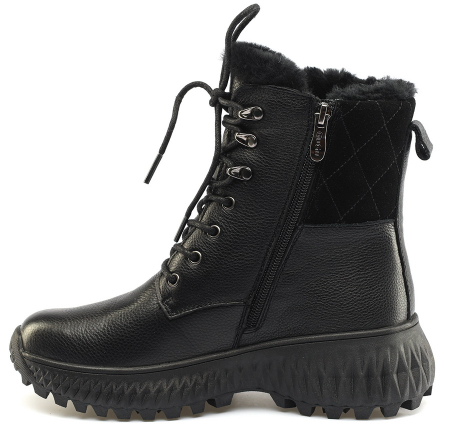 ЖЕНСКИЕ БОТИНКИ НАТУРАЛЬНАЯ КОЖА / НАТУРАЛЬНЫЙ МЕХ GUGU ГЕРМАНИЯ