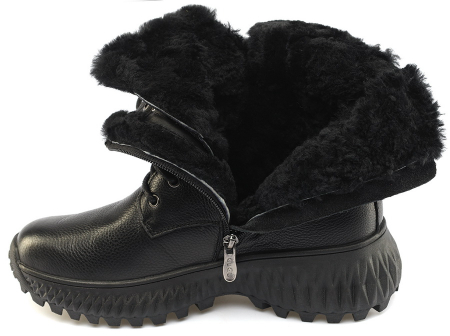 ЖЕНСКИЕ БОТИНКИ НАТУРАЛЬНАЯ КОЖА / НАТУРАЛЬНЫЙ МЕХ GUGU ГЕРМАНИЯ