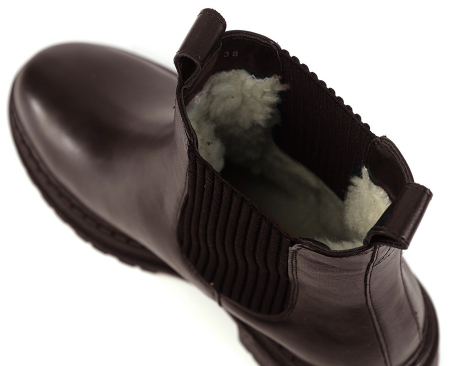 ЖЕНСКИЕ БОТИНКИ ЧЕЛСИ НАТУРАЛЬНАЯ КОЖА / ШЕРСТЬ CORVETTO ИТАЛИЯ