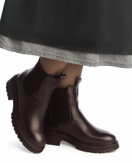 ЖЕНСКИЕ БОТИНКИ ЧЕЛСИ НАТУРАЛЬНАЯ КОЖА / ШЕРСТЬ CORVETTO ИТАЛИЯ