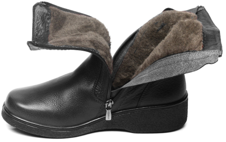 ЖЕНСКИЕ ПОЛУСАПОГИ НАТУРАЛЬНАЯ КОЖА / ШЕРСТЬ РОСВЕСТ РОССИЯ