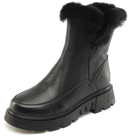 ЖЕНСКИЕ ПОЛУСАПОГИ НАТУРАЛЬНАЯ КОЖА НАТУРАЛЬНЫЙ МЕХ GUGU ГЕРМАНИЯ