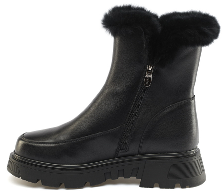 ЖЕНСКИЕ ПОЛУСАПОГИ НАТУРАЛЬНАЯ КОЖА НАТУРАЛЬНЫЙ МЕХ GUGU ГЕРМАНИЯ